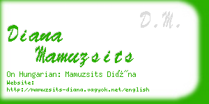 diana mamuzsits business card